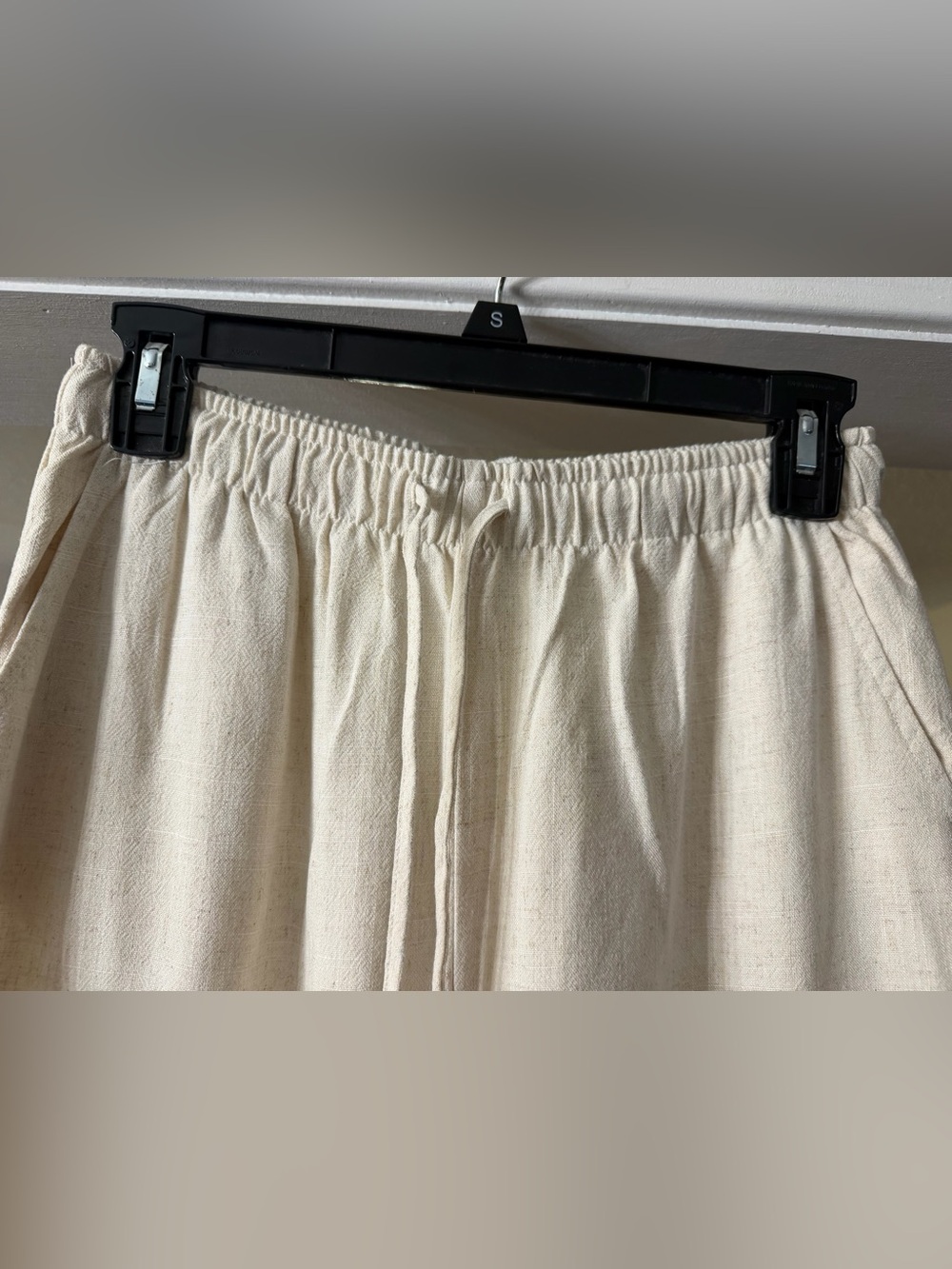 BLENCA Cream Linen-Look Wide Leg Pants – Women’s Size Small 🤍 - Picture 2 of 4